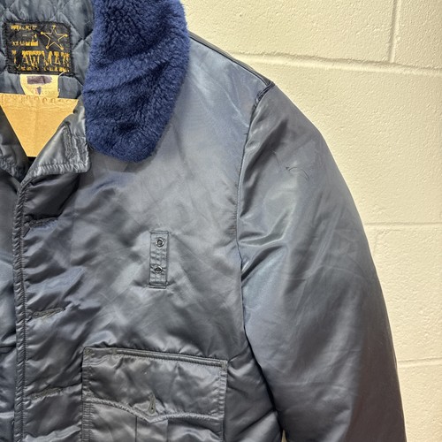 Vintage The Lawman Classic Navy Sheriff Police Security Jacket USA Size 42 Long - Picture 7 of 23