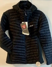 NEW Womens Size US Sz. 14 Rab Cirrus Flex 2.0 Black Hoody Retail $185