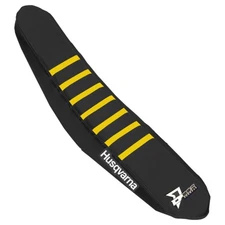 D'Cor Visuals Gripper Seat Cover Ribbed Black/Yellow 30-70-416