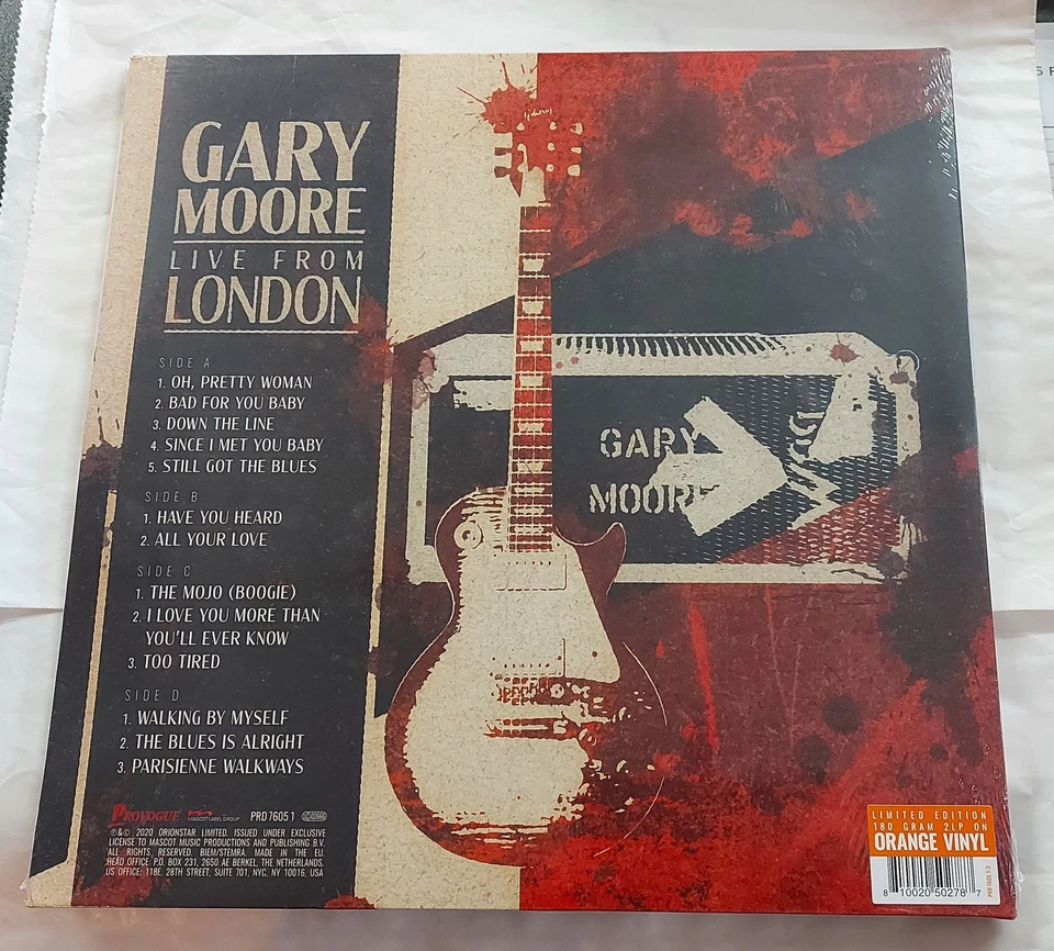 GARY MOORE - Live From London 2LP on Orange Vinyl New Sealed Record - Image 2 of 2