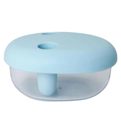 2-in-1 No-Mess Snack Behälter, Silikonbox mit Deckel, Hände sauber halten und3064