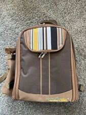 Apollo Walker Picnic Backpack Bag 4 Person w/Cooler Compartment Wine Bag,Blanket