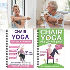 Chair Yoga for Seniors 60+: 40+ Exercises Strength Wellness Weight Loss Notepad