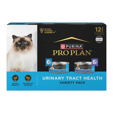 Purina Pro Plan Urinary Tract Health Pate Cat Food Variety Pack, Turkey, Fish