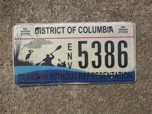 Washington DC Anacostia River License Plate District of Columbia ENV5386
