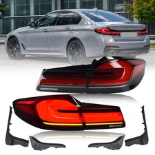 2pcs Schwarz LED R�ckleuchten f�r BMW 5er G30 G38 2018-22 R�cklicht Blinker