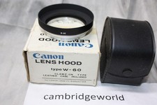 CANON W-60 LENS SHADE HOOD in ORIGINAL CANON BOX with CASE GENUINE CANON BRAND