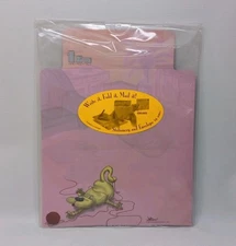 Vintage 1998 Stationery Set Pink Paper Foldable