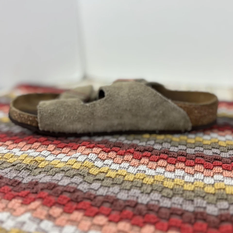 Birkenstock Arizona Zapatos Niños Talla 33 EE. UU. 2.5 Gamuza Cuero Sandalias Plantilla Corcho Foto 2 de 4