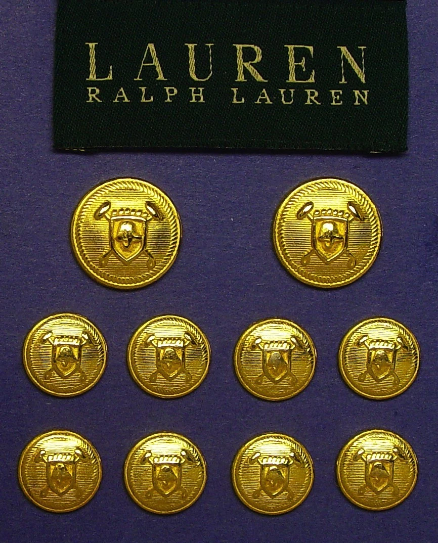 Ralph Lauren Replacement Buttons In Collectible Metal Sewing