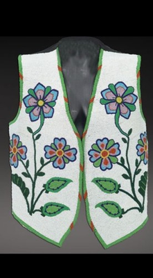 #ad Old American Style Handmade Floral Beaded Powwow Vest PWV936 $399.00
