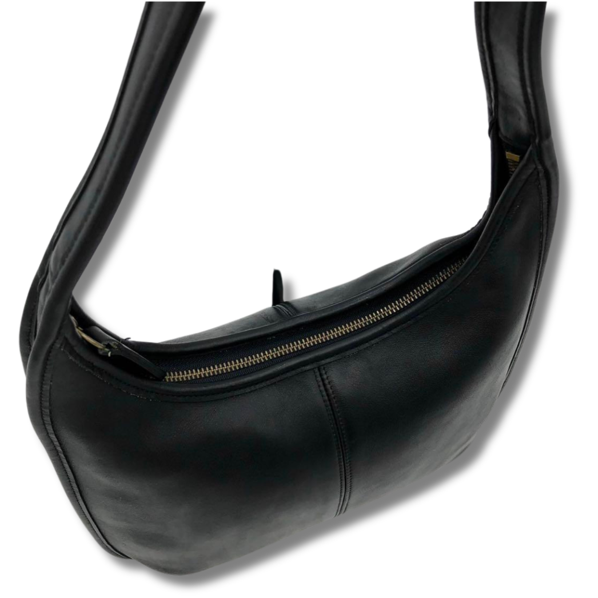 Coach Ergo Shoulder Bag 9025 Vintage Leather Black Made Old Coach