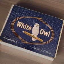 VINTAGE  WHITE OWL Ten Cent Cigar Box Invincibles General Cigar Co.