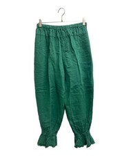 nest Robe          Linen Omi-bleached ruffle hem pants green 01221-102