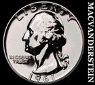 1961 Silver Washington Quarter - Choice Gem Proof  Lustrous  #G8205