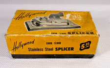Hollywood 8mm 16mm Stainless Steel Film Splicer Vintage Schoen w Box