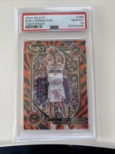2024-25 Panini Select Courtside Bub Carrington #266 Tiger Prizm (RC)