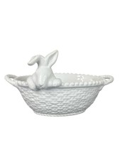 Pottery Barn Easter Bunny Candy Dish Basket S...