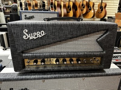 Supro 1699RH Statesman 2-Channel 50-Watt Tube Guitar Head Black Rhino