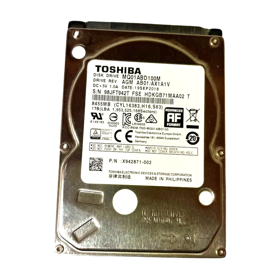 Xbox One S 1TB Internal Hard Drive Toshiba MQ01ABD100 2.5" SATA HDD Tested - Image 2 of 4