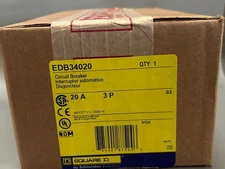 Square D EDB34020 - Mini Curcuit Breaker 20A 3P 25kA - MCB, Made in Mexico