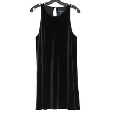 Cynthia Rowley Dress Velvet Little Black Cocktail Y2K Going Out LBD Mini Large