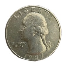 1987 D Mint Mark, Washington Quarter, RARE ERROR