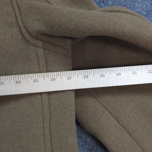Peter Christian Coat Mens 44 Brown Wool Duffle Hooded Toggle Lined England image 11