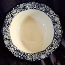 Liberty Blue Bicentennial Boston Tea Party 9" Serving Bowl- 4th of July!