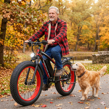 1500W 26" Fat Tire Electric Bikes for Adults 34MPH 60Miles City Mountain E-bike