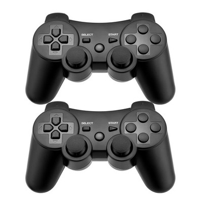Enhanced 2 Pack PS3 Wireless Controllers with Charging Cables - Ergonomic Design