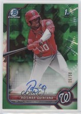 2022 Bowman Sapphire Edition Green 5/50 Roismar Quintana #BSPA-RQ Auto 15tt