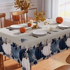 Fall Tablecloth 60x84 Inch Rectangle, Blue 60''x84'' Rectangular,