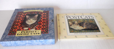 2 Vintage 1989 Post Cats & Perfect Little Cats by Lesley Anne Ivory Books