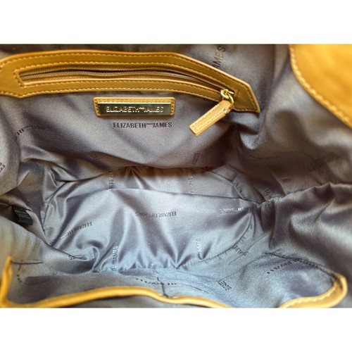 Elizabeth and James Camel Embossed Croc Cynnie Bucket Bag Drawstring Camel - Picture 14 of 17