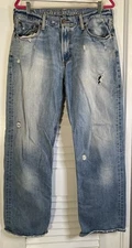 Vintage American Eagle Low Loose  Distressed Jeans  Bootcut Men’s Size  33/32