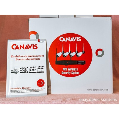 CANAVIS Videoüberwachung 4CH Wireless Security System | 4 Kameras, 1 TB Speicher