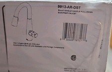 Delta 9913-AR-DST Essa Single Handle Pull Down Bar Prep Faucet Arctic Stainless
