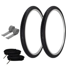 PRO TIRES 700 x 40 Black W-2101 W/ HEAVYDUTY TUBES, RIM STRIPS 80mm Presta Valv