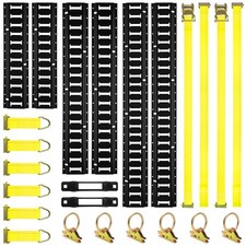 Elechomes E Track Tie-Down Rail Kit  22 Pcs Set Etrack kit 6 Rails, 2 Ratc