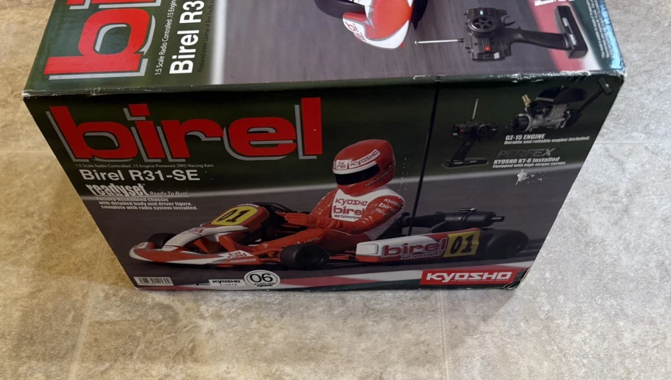 Kyosho Birel Kart R31-SE RC Readyset Nitro Racing Cart 31315T1 Go NEW Scale 1/5 - Image 4 of 4