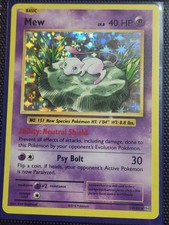 Pokémon Mew 53/108 Evolutions Holo Rare Basic 40 HP Psy Bolt Card English
