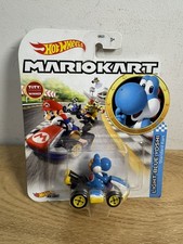 2026 Hot Wheels Mario Kart LIGHT BLUE YOSHI STANDARD KART NEW Free Shipping