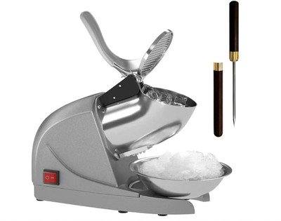 Máquina de Hielo Raspado 286lbs/h Antisalpicaduras para Uso Doméstico