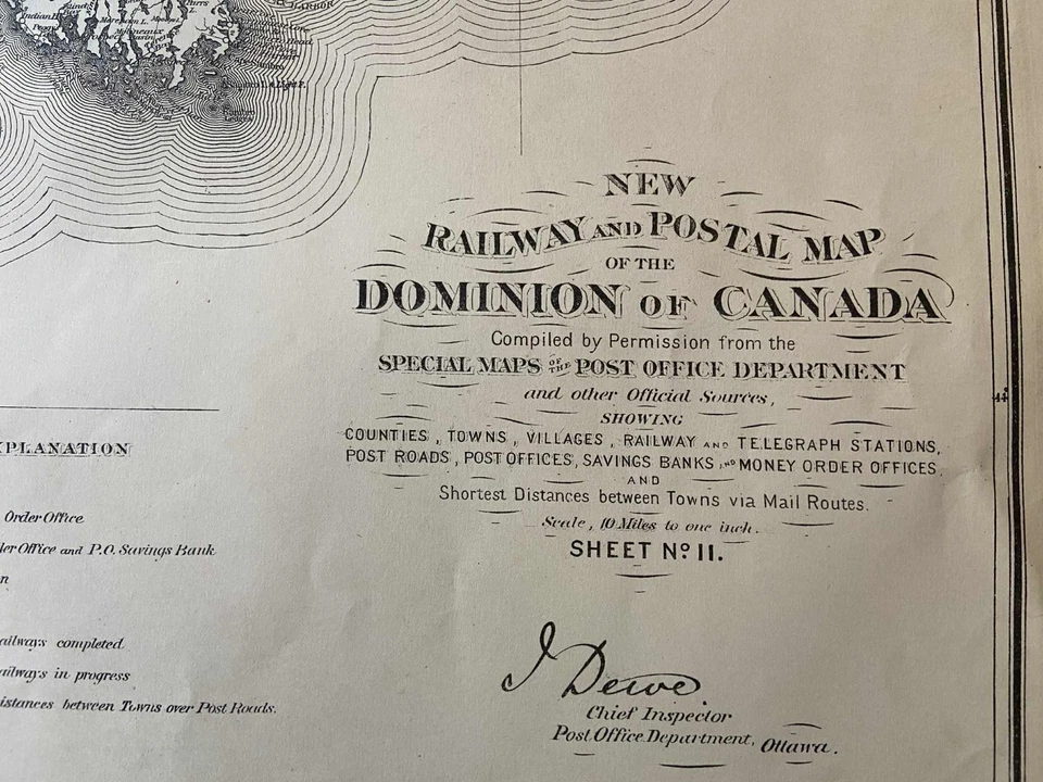 Railway Map of Canada/1877 - Annapolis/Digby/Lunenburg/Halifax areas (Sheet 11) - Image 2 of 4