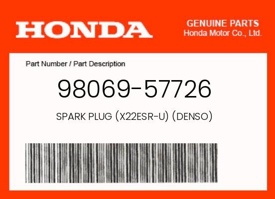 Honda Genuine Spark Plug X22Esr-U Denso - 98069-57726