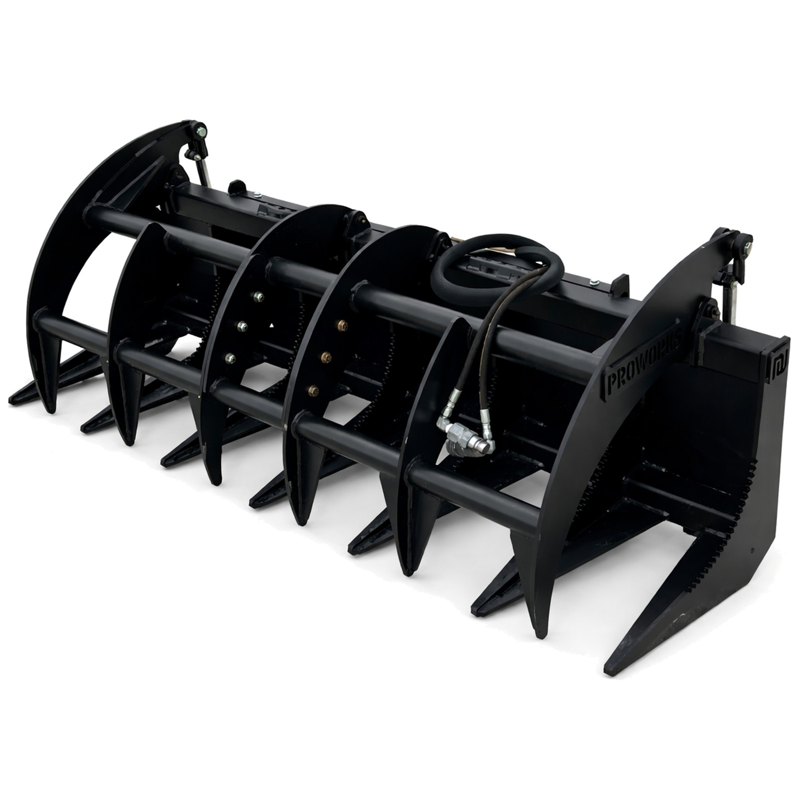 Proworks 72" Root Rake Clam Grapple Attachment Compact Tractor Loader Skid Steer