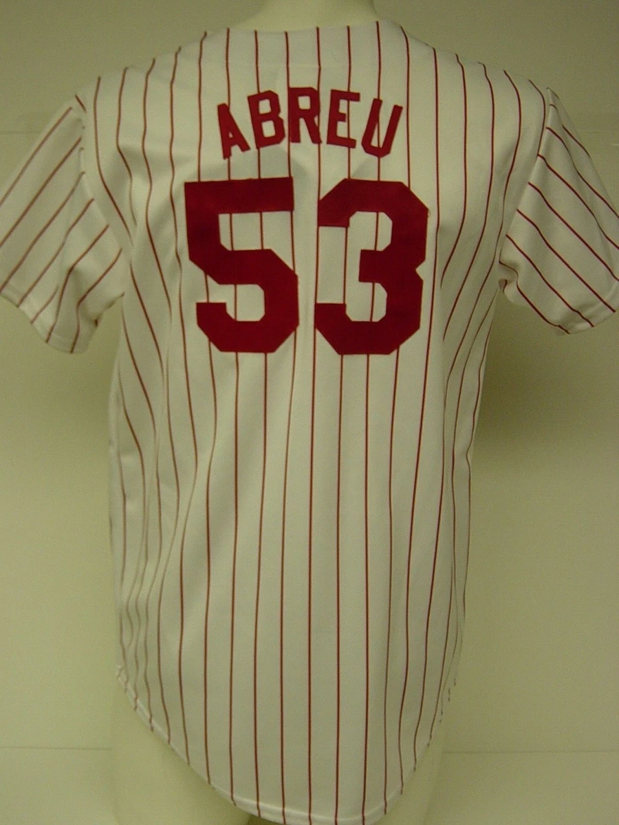 NEW Kids Youth Majestic Philadelphia Phillies Bobby Abreu 53