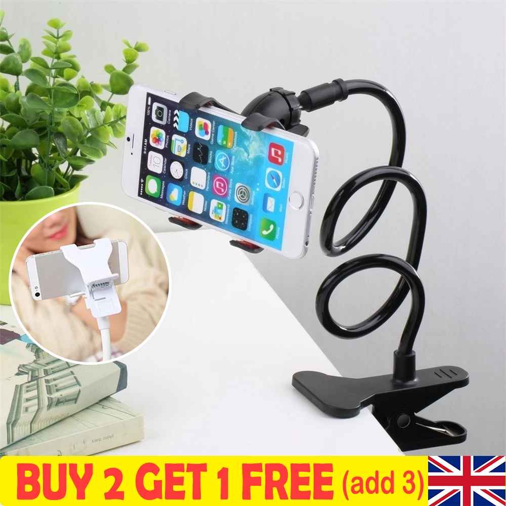 Flexible Arm Mobile Phone Holder Clamp Bed Lazy Stand Desk For