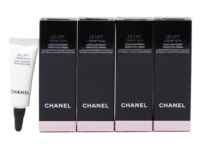 CHANEL LE LIFT CREME YEUX BOTANICAL ALFALFA CONCENTRATE 3ml .1oz x 4 SAMPLE TUBE
